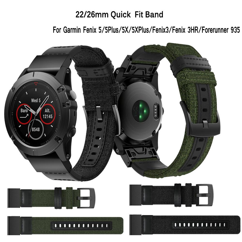 Garmin Fenix 5 5Plus 5X 5XPlus/Forerunner935 Watchband 22mm 26mm Nylon Straps Smart Watch Band Quick Fit Wrist Bracelet