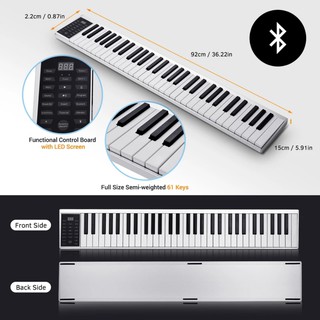 เปียโน 61 คีย์Midi keyboard (Blutooth)🎼รุ่นใหม่2021 คีย์บอร์ดไฟฟ้า อิเล็กทรอนิค🛺พร้อมส่งจากกทม.🛺