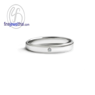 Finejewelthai-แหวนเพชร-เพชรแท้-แหวนเงินแท้-แหวนหมั้น-แหวนแต่งงาน-Daimond-Silver-Wedding-Ring-R1413di