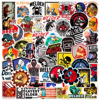 ❉ Welder Welding Worker สติ๊กเกอร์ ❉ 50Pcs/Set DIY Fashion Mixed Luggage Laptop Skateboard Waterproof Doodle Decals สติ๊กเกอร์