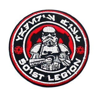 (รีด/เย็บได้) Stormtrooper STAR WARS 501ST LEGION ป้ายติดเสื้อเย็บได้ รีดได้ logo Embroidered Sew Iron On Patches Badge