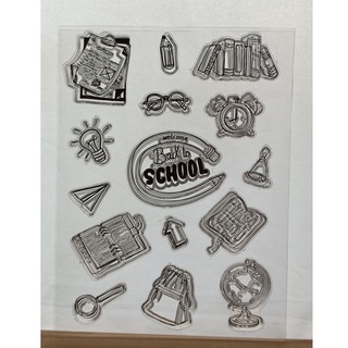 ตราปั๊ม clear stamps ลาย Back to School