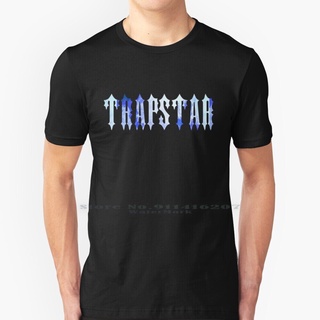 เสื้อยืดผู้ชาย90 - ผ้าฝ้ายที่ไม่ซ้ํากันผู้ชายTshirtTrapstarลอนดอนออกแบบโลโก้เพียวTrapstarแทรปสตาร์แ