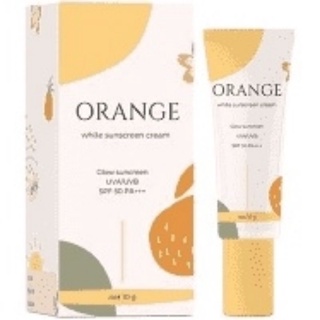 โฉมใหม่ กันแดดส้ม Orange White Sunscreen ขนาด 10 กรัม