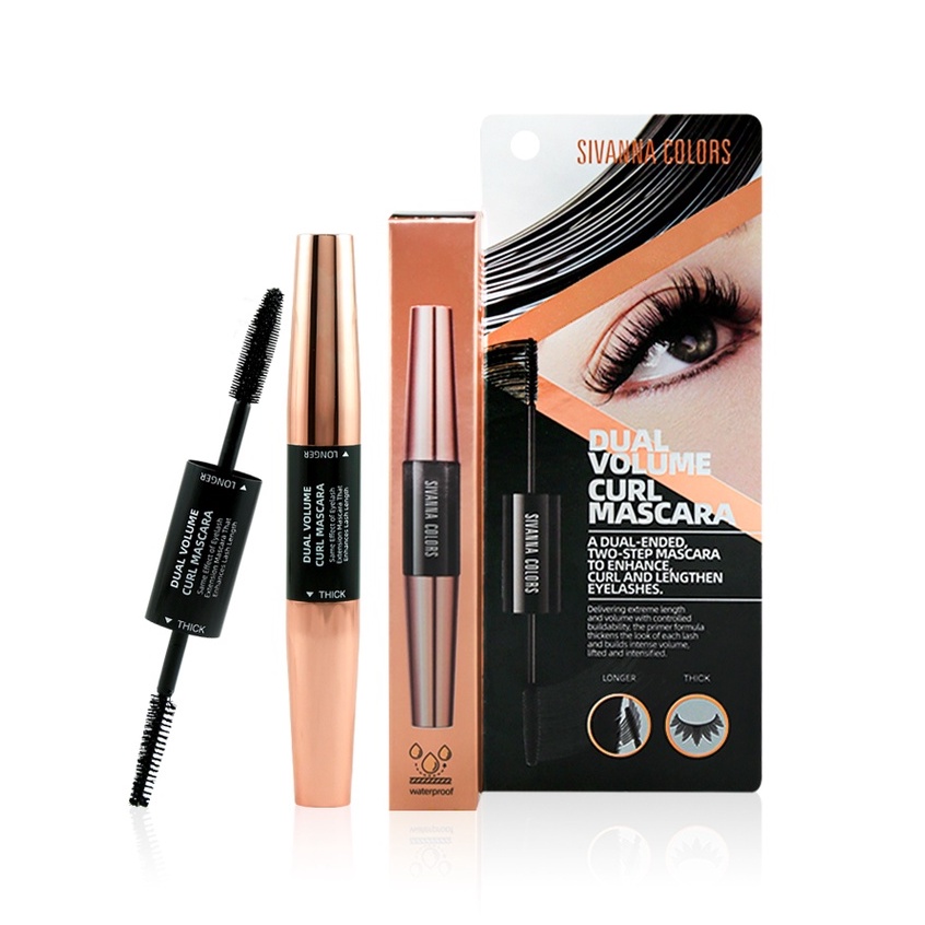 Sivanna Colors  DUAL VOLUME CURL MASCARA HF9020 | ซีเวนน่า คัลเลอร์ส ดูเอิล วอลุ่ม เคิร์ล มาสคาร่า