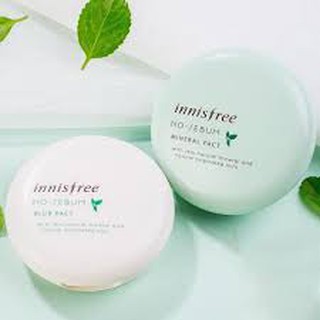 Innisfree no sebum mineral pact 8.5g. แป้งฝุ่นอัดแข็งที่เหมาะสำหรับผิวแพ้ง่าย Translucent โปร่งแสง