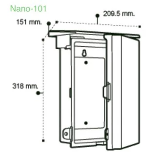 ตู้กันน้ำ ตู้พลาสติกกันน้ำ ฝาทึบ ฝาใส ตู้ไฟNano Nano101 Nano102 Nano103 สีขาว สีดำ