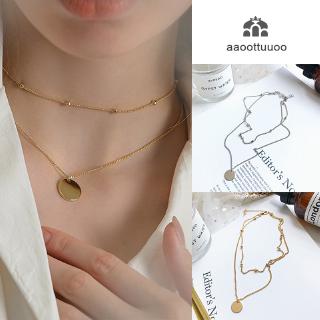 Coin Pendant Necklace Women Figure Clavicular Necklaces Chain for Charms Jewelry Gift