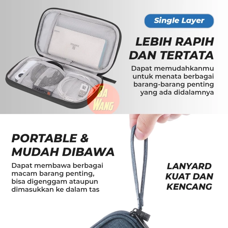 HAWEEL Travel Pouch Gadget กระเป๋าอเนกประสงค์ ออแกไนเซอร์ สายชาร์จ thumbnail 3