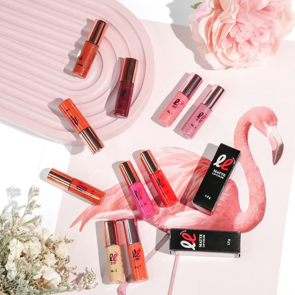 LIP LOVER ลิปจิ๋ว (ซื้อ 3 ฟรี 1) ลิปแมทกันน้ำ สวยติดทนนาน (ซื้อ 3 แท่ง ฟรีของแถมน่ารักๆ 1 ชิ้น)