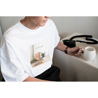 เสื้อยืดคอกลมเสื้อยืดโอเวอร์ไซส์ GURETO : Chillax (White)S-3XL