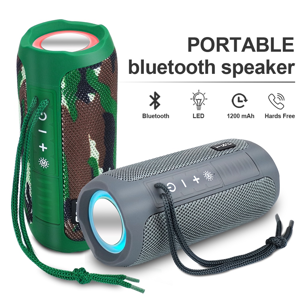 XJGF TG227 Portable Outdoor Speaker Waterproof Wireless Bass Subwoof