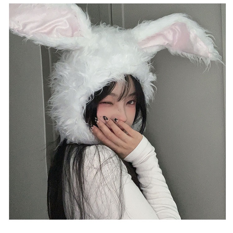 หมวกหูกระต่ายน่ารัก ผ้ากํามะหยี่ขนนิ่ม ให้ความอบอุ่น เหมาะกับฤดูใบไม้ร่วง และฤดูหนาว สําหรับเด็กผู้หญิง