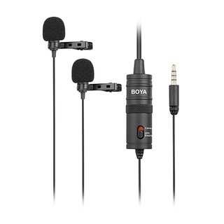 ไมโครโฟนกล้อง-DSLR Microphone Boya BY-M1DM Dual Omni-directional Lavalier Mic (รับประกัน 1ปี)