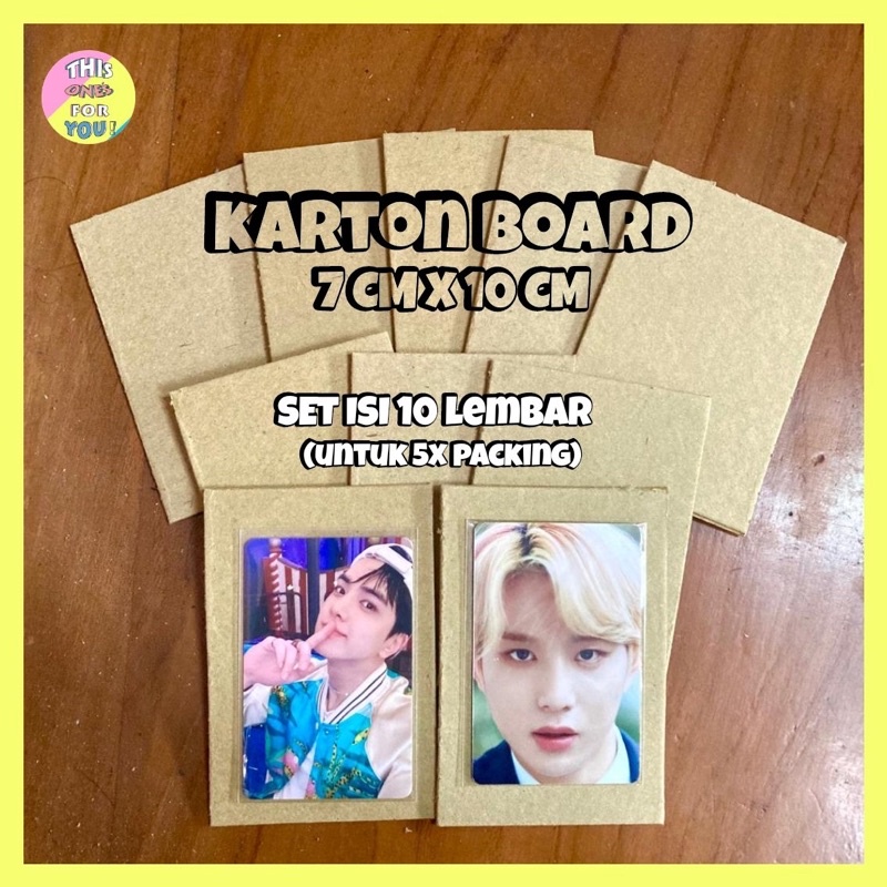 [พร้อม] Bundle กระดาษแข็งกระดานสีเหลือง YB หนาทนทานบรรจุ PC Kpop 2 MM Photocard การ์ด Bundling เนื้อ