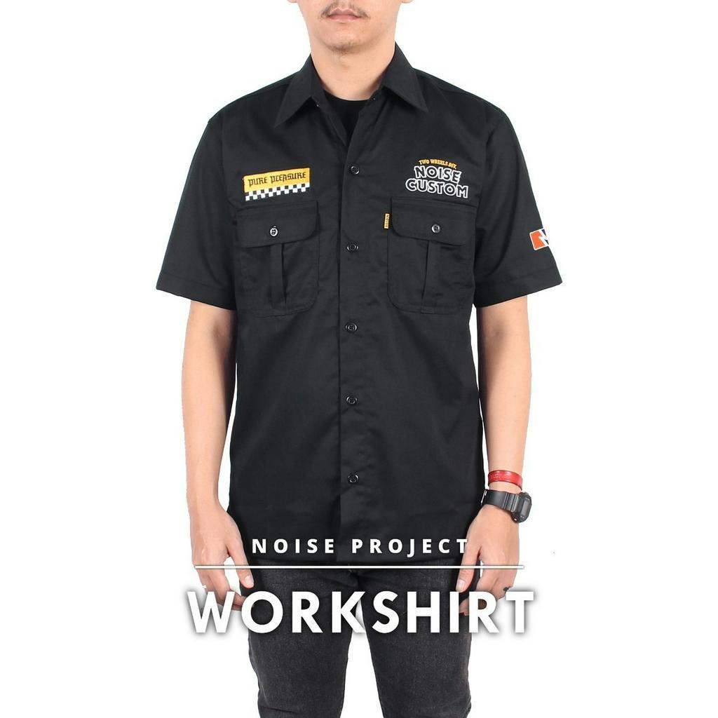 Kemeja Noise Project WorkShirt แบรนด์ Wolv ดั้งเดิม - เสื้อขี่มอเตอร์ไซค์ unisex - เสื้อเชิ้ตลําลอง - ทีมทํางานอย่างเป็นทางการ