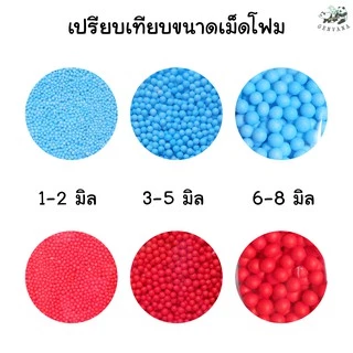 เม็ดโฟม 27แบบ (8สี 3ขนาด) 4กรัม สีสดมาก สีสันสดใส ของจบ ปัจฉิม ตกแต่งบอร์ด ใช้ตกแต่ง