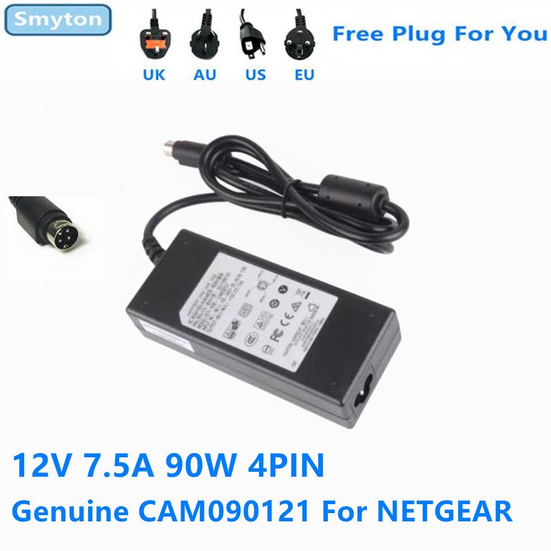 แคม090121 12V 7.5A 4PIN อะแดปเตอร์ AC สําหรับ Netgear NAS RN31400 RN10400 RN10400 NAS 314 POS แหล่งจ