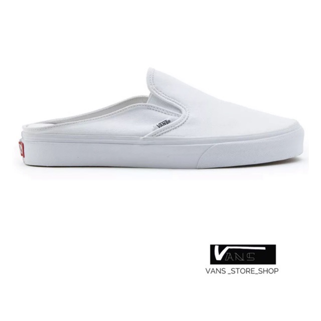 vans leather slip on mule