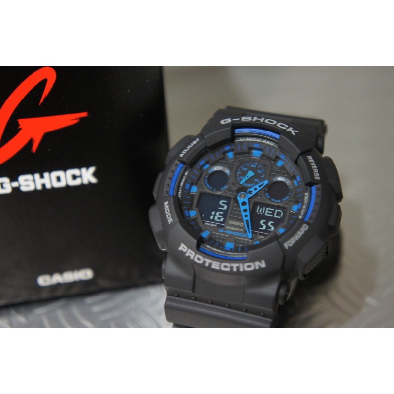 CASIO G-SHOCK GA-100-1A2DR ของแท้ ประกันศูนย์ CMG