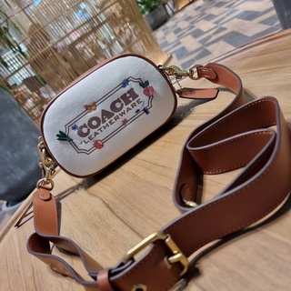 COACH C2764 BADGE CAMERA CROSSBODY WITH GARDEN EMBROIDERY BADGE