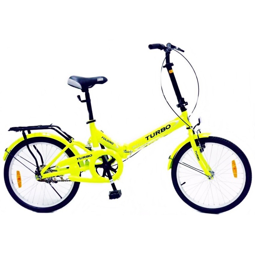 TURBO BICYCLE จักรยาน Folding พับได้ 20 " พร้อมโช้กหลัง - Yellow