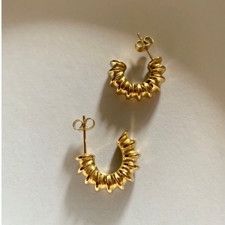 𝐴𝑆𝐻𝐼𝑅𝐴 (18k gold plated)  small hoop earrings  lightweight earrings ต่างหูห่วง ต่างหูห่วงเล็ก ต่างหูติดหู ต่างหูไม่แพ้