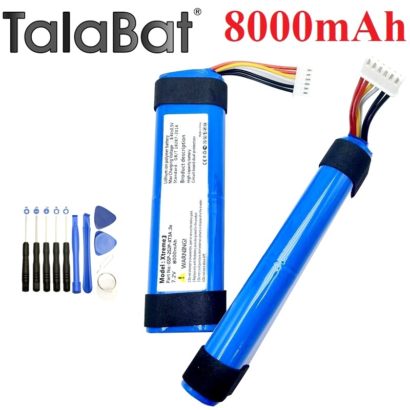 7.2V 8000mAh Lithium Replacement Battery GSP-2S2P-XT3A 3X For JBL Xtreme 3 Bluetooth Speaker Battery