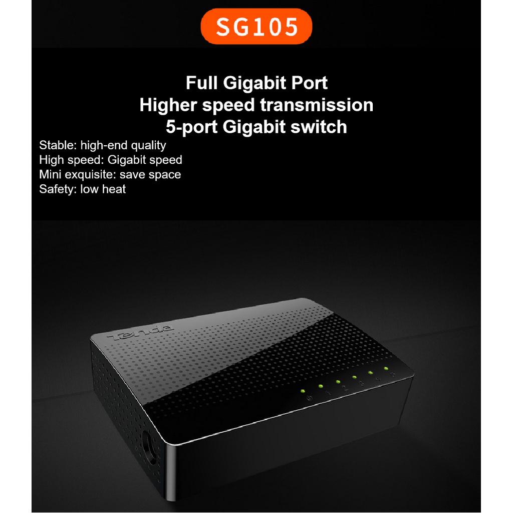 Tenda Tenda SG105 Five-port Gigabit Home Mini Ethernet Network Monitoring Shunt Desktop Switch