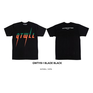 เสื้อยืดผ้าฝ้าย QWT119-1 BLADE BLACK