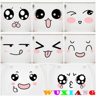 【wuxiang】สติกเกอร์ติดผนังห้องน้ํา ลายอิโมจิ