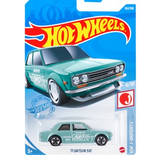 รถเหล็ก HOTWHEELS ของแท้ 71 DATSUN 510 (Green)