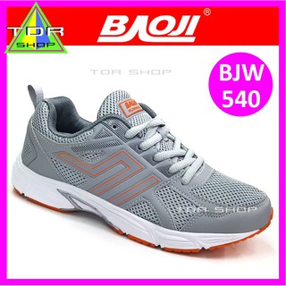 Baoji รองเท้าผู้หญิงแบบผูกเชือก running สีเทา BJW540