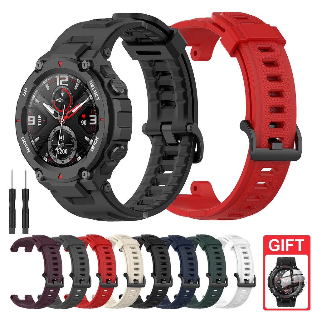 สายซิลิโคนสําหรับ Xiaomi Huami Amazfit T-Rex / T Rex Pro / T-Rex 2