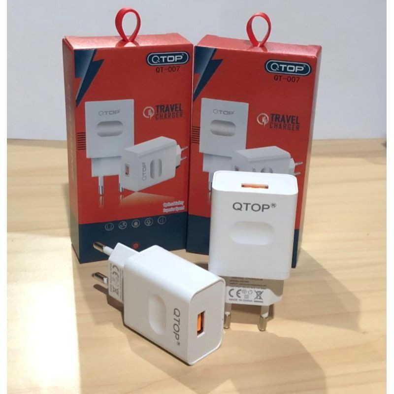 Travel Adapter Charger QTOP 1USB QT-007 Batok Charger QTOP 1USB หัว Casan QTOP QT007 1USB