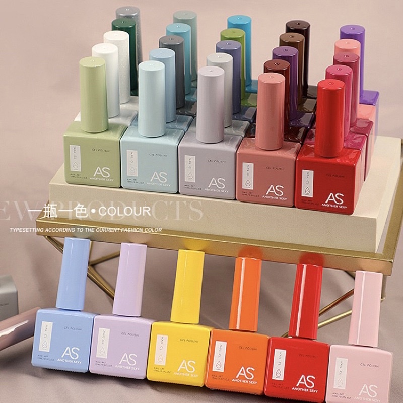AS เกาหลี  สีเจลทาเล็บขวดใหม่ล่าสุด สีสดใส สไตล์เกาหลี ขนาด 15 ml มีให้เลือก 60 สี