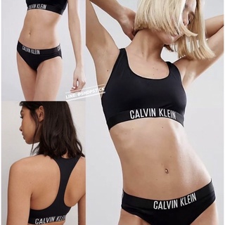 Calvin Klein CK Intense Power swimwear ชุดว่ายน้ำทรงสปอร์ตมีฟองน้ำ ท่อนล่างทรง Bikini