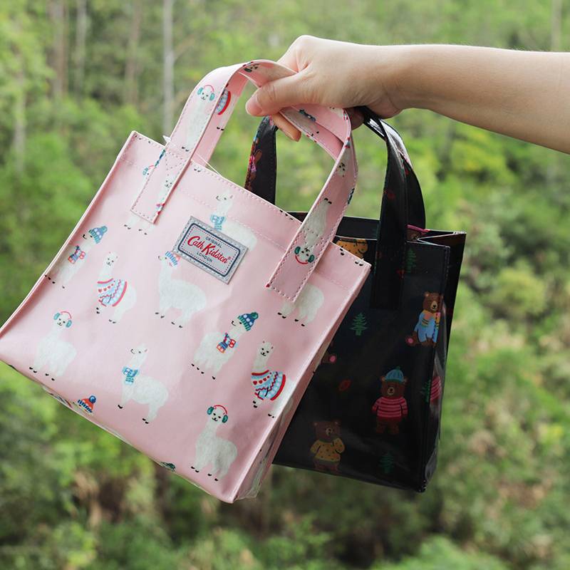 Cath Kidston กระเป๋าถือเล็ก ลายพิมพ์ลูกสุนัข กันน้ํา สําหรับกล่องอาหารกลางวัน