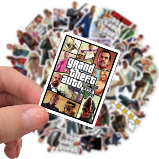 💥พร้อมส่ง💥GTA Grand Theft Auto Sticker สติกเกอร์กันน้ำรูปแบบที่แตกต่างกัน 50 ชิ้น GTA5 NINTENDO