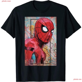 สไปเดอร์แมน tshirts Spider-Man เสื้อยืด Marvel Spider-Man Far From Home Poster T-Shirt ผู้หญิงAd|เสื้อยืดอินเทรนด์