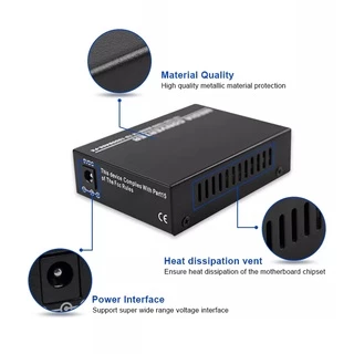 Glink GCVT-07/GCVT-04 Fiber Ethernet Media Converter A+B 10/100/1000 20Km/3Km SC Fiber Single