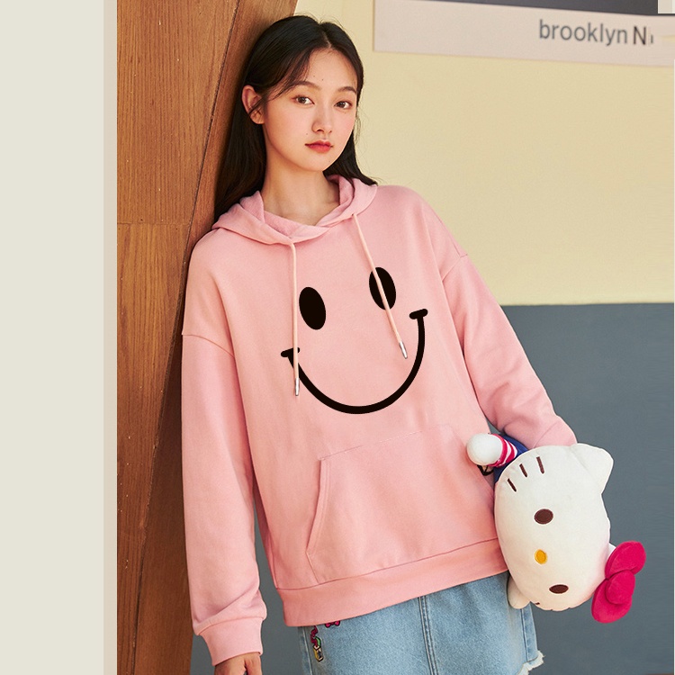L256เสื้อฮู้ดแขนยาวใส่ได้ทั้งชายและหญิง เสื้อแฟชั่นลายการ์ตูนน่ารัก