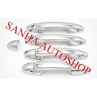 ครอบมือเปิดโครเมียมหรือสีดำด้าน Toyota Revo 4 ประตู,Fortuner,Innova Crysta,Yaris Ativ, ปี 2015,2016,2017,2018,2019,2020