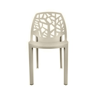 Chair table PLASTIC CHAIR SPRING AMAZON PLASTIC BROWN Outdoor furniture Garden decoration accessories โต๊ะ เก้าอี้ เก้าอ