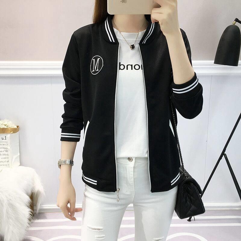 เสื้อแจ็คเก็ตแขนยาวมีซิปมีกระเป๋าลายM เสื้อกันหนาวผู้หญิง ใส่สบายผ้านิ่ม เสื้อโค้ด ตรงปก พร้อมส่งจากกรุงเทพ อก28-48นิ้ว