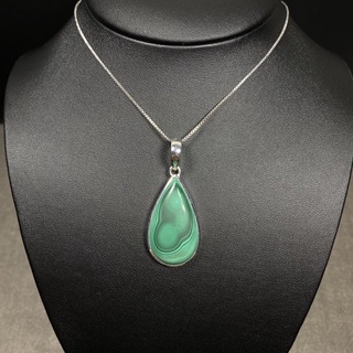 จี้หินเงินแท้ มาลาไคท์ (Malachite Pendant with 925 Silver)