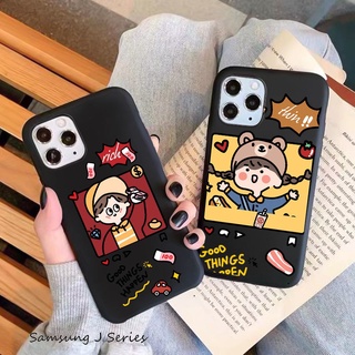 เคสโทรศัพท์แบบด้าน Samsung J2 Pro 2018 J4 J6 J8 A6 A8 Plus A7 A9 A5 2018 A6+ A8+ ปลอกโทรศัพท์แบบนิ่ม Cartoon-1