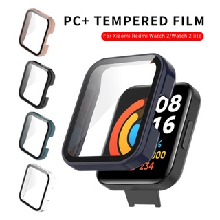 เคส PC + ฟิล์มกระจกนิรภัย กันตก สําหรับ Xiaomi Redmi Watch 2 2Lite Mi Watch Lite