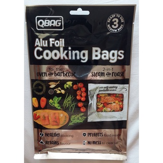 ถุงทำอาหารอลูมิเนียมฟอยล์ Cooking Bags Aluminium Foil Cooking Bags Pack of 9 Medium Bags