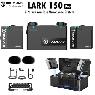 Hollyland Lark 150 Clip-On Wireless Microphone System ไมค์ไลฟ์สดไร้สาย เสียงดี พร้อมกล่องเก็บอุปกรณ์แบบชาร์จไมค์ได้ในตัว